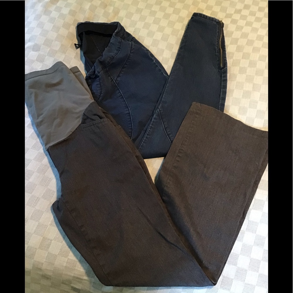 Lot of 2 Maternity Pants & Jeans, Motherhood MATERNITY and Heidi Klum